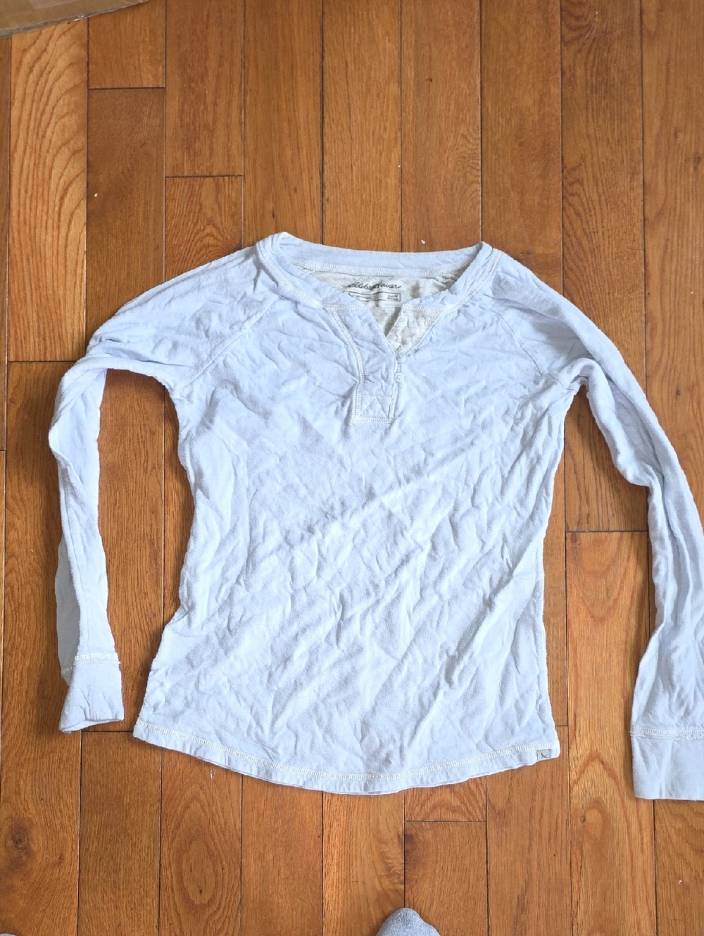 39 - Eddie Bauer Light Blue Long-Sleeve Henley Top